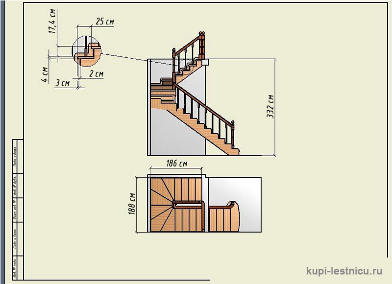 Drveno stubište s potezima: kako izračunati i izvršiti crteže, fotografija. Crtanje stepenica s tekućim koracima