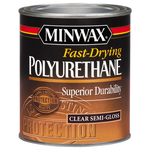 MINWAX fast-drying polyurethane clear semi-gloss 1 gallon (полуглянцевый полиуретановый лак 3.78 л)